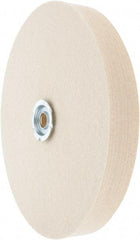 Value Collection - 8" Diam x 1" Thick Unmounted Buffing Wheel - 1 Ply, Polishing Wheel, 1" Arbor Hole, Medium Density - All Tool & Supply