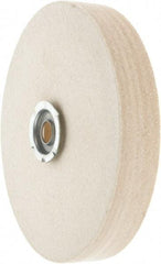 Value Collection - 6" Diam x 1" Thick Unmounted Buffing Wheel - 1 Ply, Polishing Wheel, 1" Arbor Hole, Hard Density - All Tool & Supply