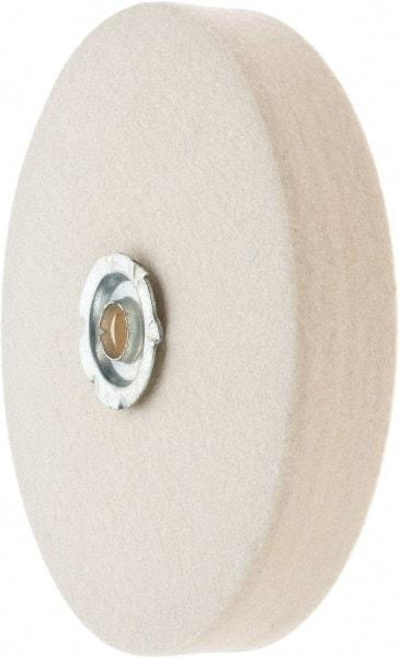 Value Collection - 6" Diam x 1" Thick Unmounted Buffing Wheel - 1 Ply, Polishing Wheel, 1" Arbor Hole, Medium Density - All Tool & Supply