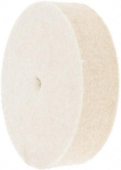 Made in USA - 2" Diam x 1/2" Thick Unmounted Buffing Wheel - 1 Ply, Polishing Wheel, 1/2" Arbor Hole, Hard Density - All Tool & Supply