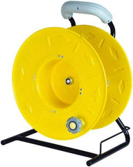 Value Collection - 12 AWG, 100' Cable Length, Cord & Cable Reel without Cable - 0 Outlets, NEMA 5-15R, 15 Amps, SO Cable, Yellow Reel - All Tool & Supply