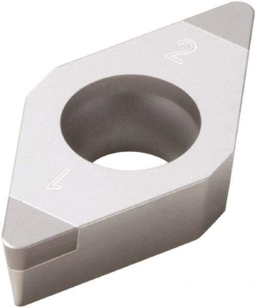 Seco - DCGW21.51 Grade CBN150 PCBN Turning Insert - Uncoated, 55° Diamond, 1/4" Inscr Circle, 3/32" Thick, 1/64" Corner Radius - All Tool & Supply