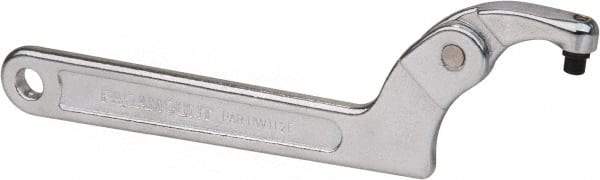 Paramount - 1-1/4" to 3" Capacity, Adjustable Pin Spanner Wrench - 8-1/8" OAL, 7/32" Hook Pin Height - All Tool & Supply