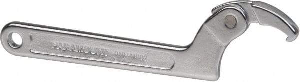 Paramount - 1-1/4" to 3" Capacity, Adjustable Pin Spanner Wrench - 8-1/8" OAL, 5/32" Hook Pin Height - All Tool & Supply