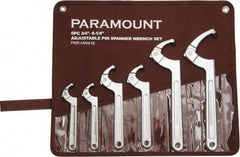 Paramount - 3/4" to 6-1/4" Capacity, Pin Spanner Wrench - 12-1/8" OAL - All Tool & Supply