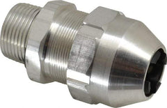 Thomas & Betts - 0.66 to 0.78" Cable Capacity, Class 1, Gas & Vapor Environments, Straight Strain Relief Cord Grip - 1 NPT Thread, Aluminum - All Tool & Supply