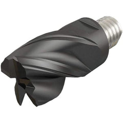 Iscar - MM EC-CF Grade IC908 Carbide End Milling Tip Insert - TiAlN Finish, 4 Flutes, 25mm Cutting Diam, 22mm Depth of Cut, 37mm Extension, 0.02" Cnr Rad, 38° Helix - All Tool & Supply