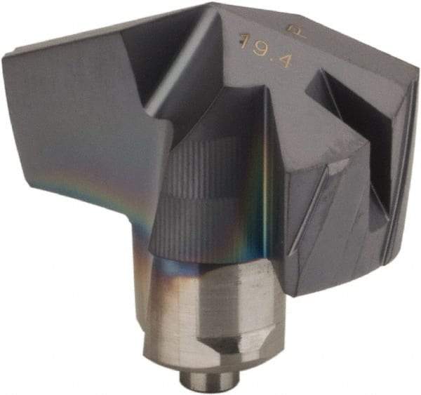 Iscar - Series ICP-2M, 0.764" Diam Grade IC908 140° Replaceable Drill Tip - Carbide, TiAlN Finish, 19 Seat Size, Through Coolant - All Tool & Supply