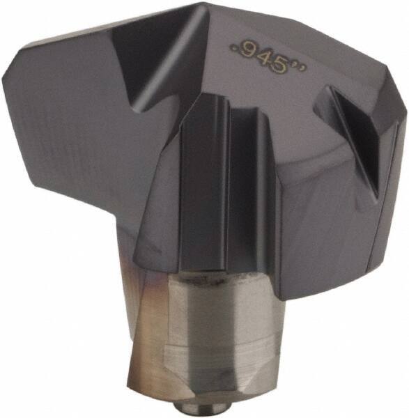 Iscar - Series ICK, 0.945" Diam Grade IC908 140° Replaceable Drill Tip - Carbide, TiAlN Finish, 24 Seat Size, Through Coolant - All Tool & Supply