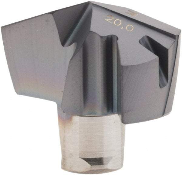 Iscar - Series ICM, 0.787" Diam Grade IC908 140° Replaceable Drill Tip - Carbide, TiAlN Finish, 20 Seat Size, Through Coolant - All Tool & Supply