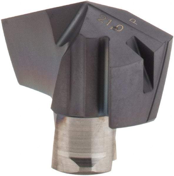 Iscar - Series ICP, 0.827" Diam Grade IC908 140° Replaceable Drill Tip - Carbide, TiAlN Finish, 21 Seat Size, Through Coolant - All Tool & Supply