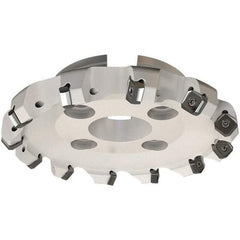 Iscar - 114.6mm Cut Diam, 32mm Arbor Hole, 7.15mm Max Depth of Cut, 45° Indexable Chamfer & Angle Face Mill - 11 Inserts, S845 SX.U 16.. Insert, Right Hand Cut, 11 Flutes, Through Coolant, Series Helido - All Tool & Supply