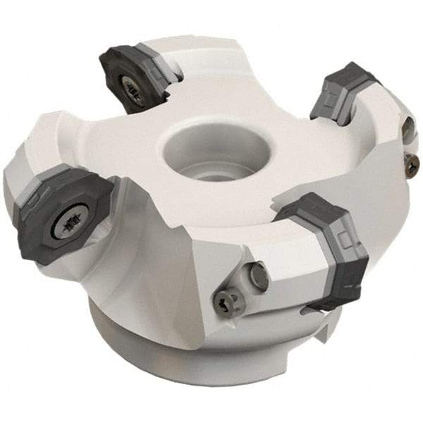 Iscar - 92.5mm Cut Diam, 25.4mm Arbor Hole, 4.6mm Max Depth of Cut, 42° Indexable Chamfer & Angle Face Mill - 5 Inserts, OF..\xB6RFM. 1905 Insert, Right Hand Cut, 5 Flutes, Series Heliocto - All Tool & Supply