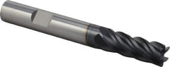 Iscar - 3/8", 5 Flute, Single End, Solid Carbide, 0.02" Corner Radius End Mill - 3" OAL, Right Hand Flute, 0.94" LOC, Right Hand Cut - All Tool & Supply