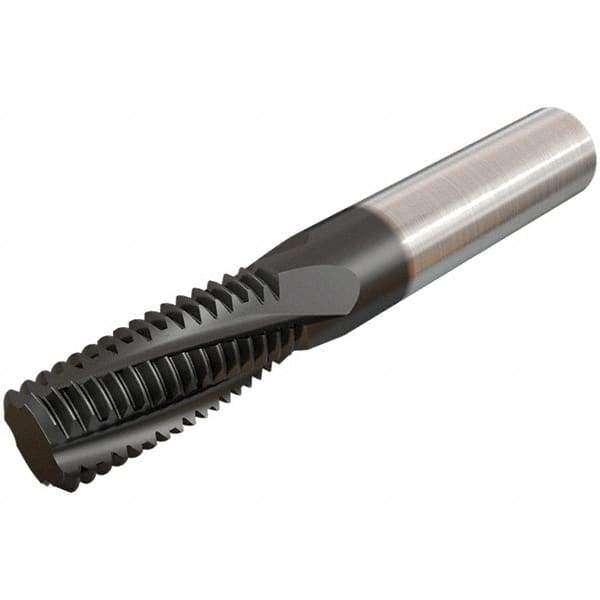 Iscar - G1-11 BSP, 0.6299" Cutting Diam, 4 Flute, Solid Carbide Helical Flute Thread Mill - Internal/External Thread, 1-1/2" LOC, 105mm OAL, 16mm Shank Diam - All Tool & Supply