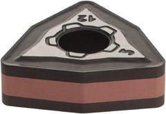 Iscar - WNMG433 M3M Grade IC6015 Carbide Turning Insert - TiCN/Al2O3/TiN Finish, 80° Trigon, 1/2" Inscr Circle, 3/16" Thick, 3/64" Corner Radius - All Tool & Supply