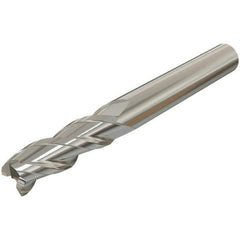 Iscar - 16mm, 25mm LOC, 16mm Shank Diam, 75mm OAL, 3 Flute, Solid Carbide Square End Mill - Single End, TiAlN Finish, Spiral Flute, 30° Helix, Right Hand Cut, Right Hand Flute - All Tool & Supply