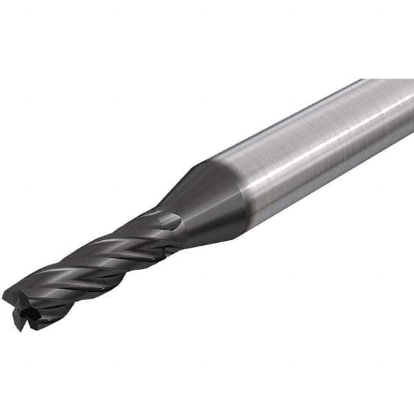 Iscar - 8.5mm, 19mm LOC, 10mm Shank Diam, 72mm OAL, 4 Flute, Solid Carbide Square End Mill - Single End, TiAlN Finish, Spiral Flute, 30° Helix, Right Hand Cut, Right Hand Flute - All Tool & Supply