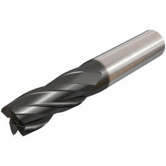 Iscar - 16mm, 32mm LOC, 16mm Shank Diam, 92mm OAL, 4 Flute, Solid Carbide Square End Mill - Single End, Uncoated, Spiral Flute, 30° Helix, Right Hand Cut, Right Hand Flute - All Tool & Supply