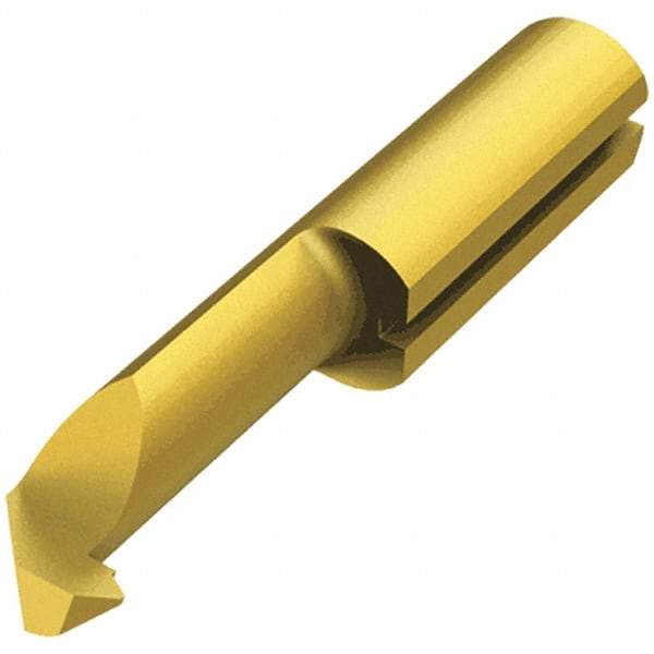 Iscar - 15mm Cutting Depth, 4.8mm Diam, Internal Thread, Solid Carbide, Single Point Threading Tool - TiAlN/TiN Finish, 30mm OAL, 5mm Shank Diam, 0.02" Projection from Edge, 1mm Min Pitch, 60° Profile Angle - Exact Industrial Supply