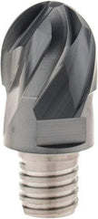 Iscar - MM EB Grade IC908 Carbide Ball Nose Milling Tip Insert - TiAlN Finish, 4 Flutes, 1" Cutting Diam, 0.86" Depth of Cut, 1.45" Extension, 1/2" Cnr Rad, 30° Helix - All Tool & Supply