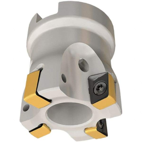 Iscar - 8 Inserts, 63mm Cut Diam, 22mm Arbor Diam, 8mm Max Depth of Cut, Indexable Square-Shoulder Face Mill - 0/90° Lead Angle, 40mm High, H490 AN.X 09 Insert Compatibility, Through Coolant, Series Helido - All Tool & Supply