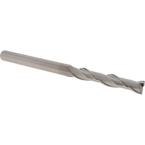 Iscar - 10mm, 60mm LOC, 10mm Shank Diam, 150mm OAL, 2 Flute, Solid Carbide Square End Mill - Single End, Uncoated, Spiral Flute, 30° Helix, Centercutting, Right Hand Cut, Right Hand Flute - All Tool & Supply