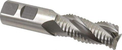 Hertel - 7/8" Diam, Coarse Pitch, 1-7/8" LOC, 3 Flute Cobalt Roughing Square End Mill - Uncoated, 4-1/8" OAL, 7/8" Shank Diam, Single End, Centercutting, 37° Helix - All Tool & Supply