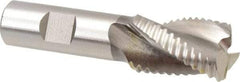 Hertel - 1" Diam, Coarse Pitch, 1-1/2" LOC, 3 Flute Cobalt Roughing Square End Mill - Uncoated, 3-3/4" OAL, 3/4" Shank Diam, Single End, Centercutting, 37° Helix - All Tool & Supply