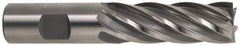 Hertel - 1", 3" LOC, 1" Shank Diam, 5-1/2" OAL, 6 Flute, Cobalt Square End Mill - Single End, Uncoated, Spiral Flute, 30° Helix, Centercutting, Right Hand Cut, Right Hand Flute - All Tool & Supply