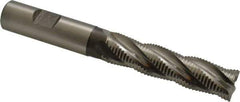 Hertel - 16mm Diam, Fine Pitch, 63mm LOC, 4 Flute Cobalt Roughing Square End Mill - Uncoated, 123mm OAL, 16mm Shank Diam, Single End, Centercutting, 30° Helix - All Tool & Supply