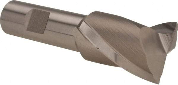 Hertel - 1-3/16", 1-5/8" LOC, 3/4" Shank Diam, 3-7/8" OAL, 2 Flute, High Speed Steel Square End Mill - Single End, Uncoated, Spiral Flute, 30° Helix, Centercutting, Right Hand Cut, Right Hand Flute - All Tool & Supply