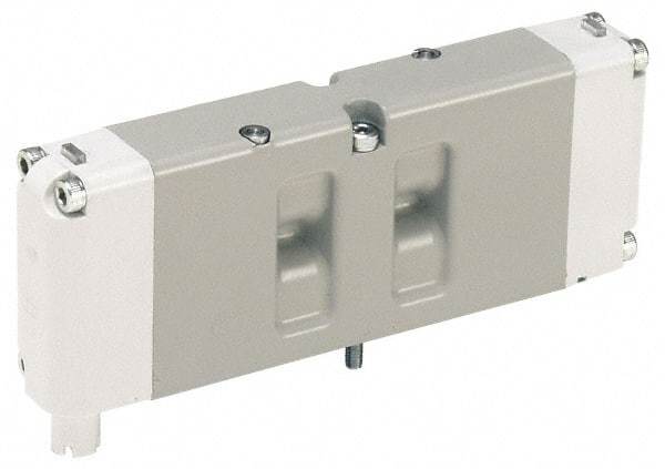 Parker - Double Solenoid 3 Position, Aluminum Solenoid Valve - Pressure Center Open, 145 Max PSI, Buna-N Seal - All Tool & Supply