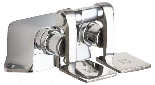 Chicago Faucets - Floor Mounted With Short Pedals Bathroom Faucet - Self Closing Cartridges, No Drain - All Tool & Supply