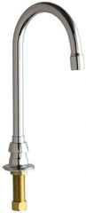 Chicago Faucets - Deck Mounted Bathroom Faucet - Single Supply For Tempered Water, No Drain, Gooseneck Spout - All Tool & Supply