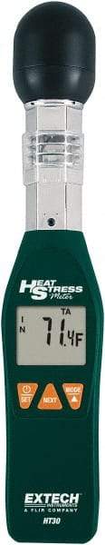 Extech - 32 to 122°F, 0 to 100% Humidity Range, Heat Stress WBGT Meter - 3% Relative Humidity Accuracy - All Tool & Supply