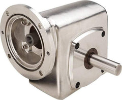 Boston Gear - 1-3/4 Centerline Distance, 60:1, 29 RPM Output, 0.35 Input Horsepower, 527 Lbs. Max Torque, Speed Reducer - Part No. SSF71860KB5JS, Single Shaft Right, 5/8" Bore, 3.81" High, 56C NEMA - All Tool & Supply