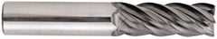 Niagara Cutter - 5/16", 5 Flute, Single End, Solid Carbide, 0.03" Corner Radius End Mill - 2" OAL, 45° Helix, Right Hand Flute, 7/16" LOC, Right Hand Cut - All Tool & Supply