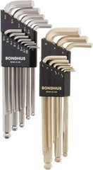 Bondhus - 22 Piece L-Key Combo Hex Key Set - Hex Range 0.05 to 3/8" - All Tool & Supply