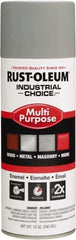 Rust-Oleum - ANSI 61 Light Gray, Gloss, Enamel Spray Paint - 15 to 25 Sq Ft per Can, 12 oz Container, Use on Multipurpose - All Tool & Supply