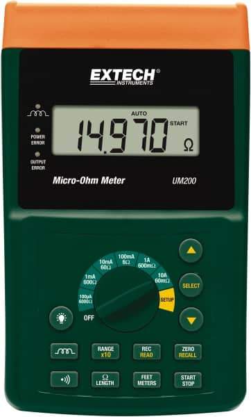 Extech - Digital LCD Display, 600 Megohm Electrical Insulation Resistance Tester & Megohmmeter - Powered by 11.1V Battery & Rechargeable Li-Polymer Battery - All Tool & Supply