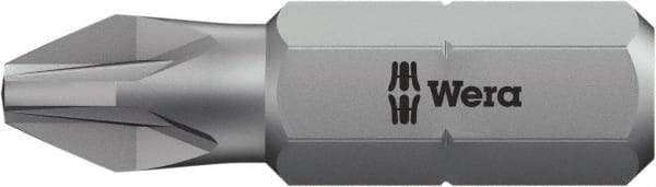 Wera - 1/4" Drive, Pozidriv Screwdriver Bit - 1" OAL - All Tool & Supply