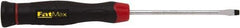 Stanley - 160mm OAL Standard Slotted Screwdriver - 75mm Blade Length, Round Shank, Ergonomic Handle - All Tool & Supply