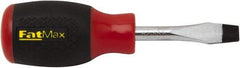 Stanley - 105mm OAL Standard Slotted Screwdriver - 44mm Blade Length, Round Shank, Ergonomic Handle - All Tool & Supply