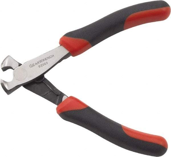 GearWrench - 4-1/4" OAL, 0.049" Capacity, End Cutting Pliers - 0.51" Jaw Length x 1/2" Jaw Width - All Tool & Supply