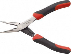 GearWrench - 5-1/5" OAL, 1-1/2" Jaw Length x 1/2" Jaw Width, Long Nose Lineman's Pliers - Short Jaw, Dual Composite Handles - All Tool & Supply