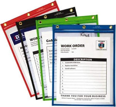 C-LINE - 20 Piece Black, Red, Blue & Green Shop Ticket Holder - 12" High x 9" Wide - All Tool & Supply