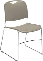 NPS - Polypropylene Grey Stacking Chair - Chrome Frame, 17" Wide x 22-1/2" Deep x 31" High - All Tool & Supply