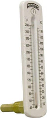 Winters - 40 to 280°F, Industrial Thermometer with Standard Thermowell - 1 Inch Immersion Length, 2 Inch Stem Length, 8 Inch Long, 1/2 Inch Thread - All Tool & Supply