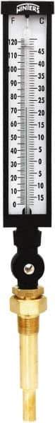 Winters - -15 to 120°F, Industrial Thermometer with Standard Thermowell - 5 Inch Immersion Length, 6 Inch Stem Length, 20 Inch Long, 3/4 Inch Thread - All Tool & Supply